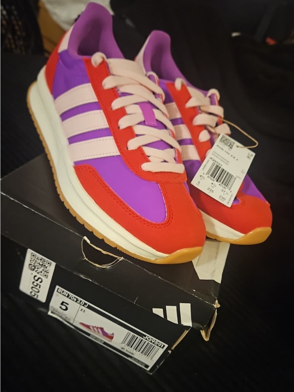 Adidas Women's Purple, Red & Pink Retro Runner Sneakers